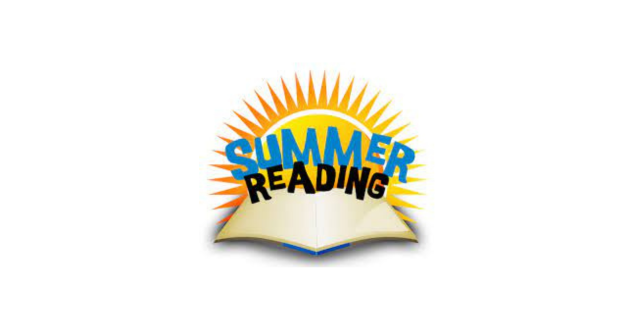 Image that says Summer Reading with a book and a sun