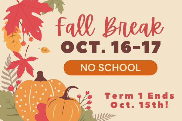 Fall Break - No School OCt. 16-17