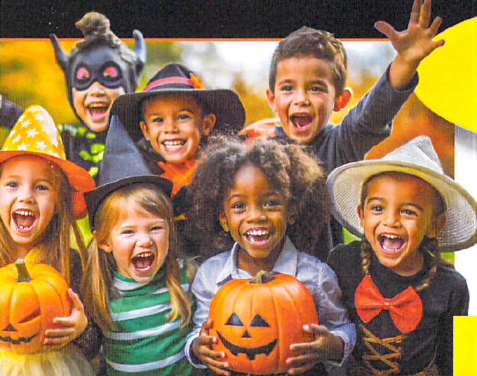 Kids dressed up for Halloween