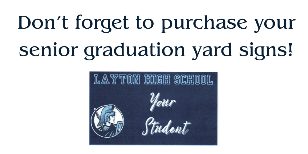 don't forget to purchase your senior graduation yard signs