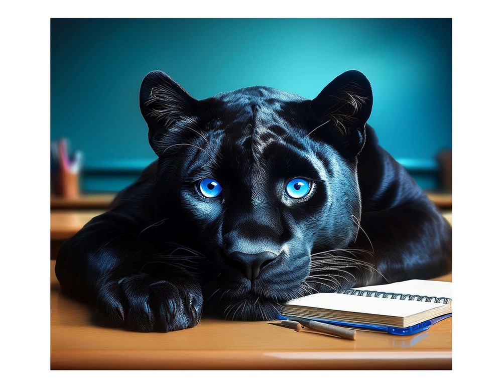 Panther Head Blue