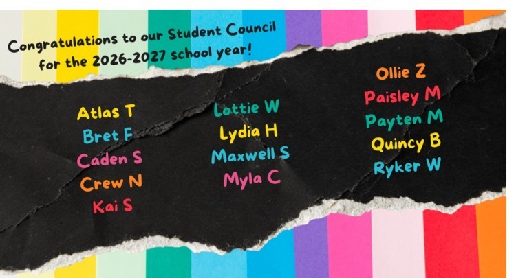 congratulations to 2026 2027 school year student council