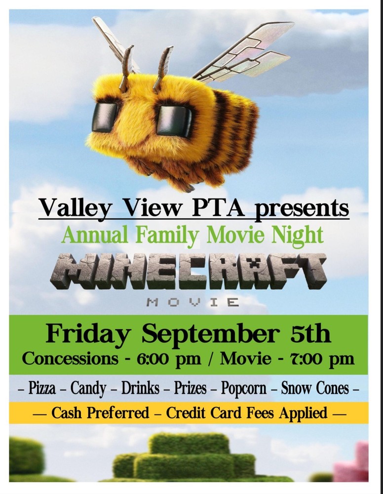 PTA Movie Night 9/5