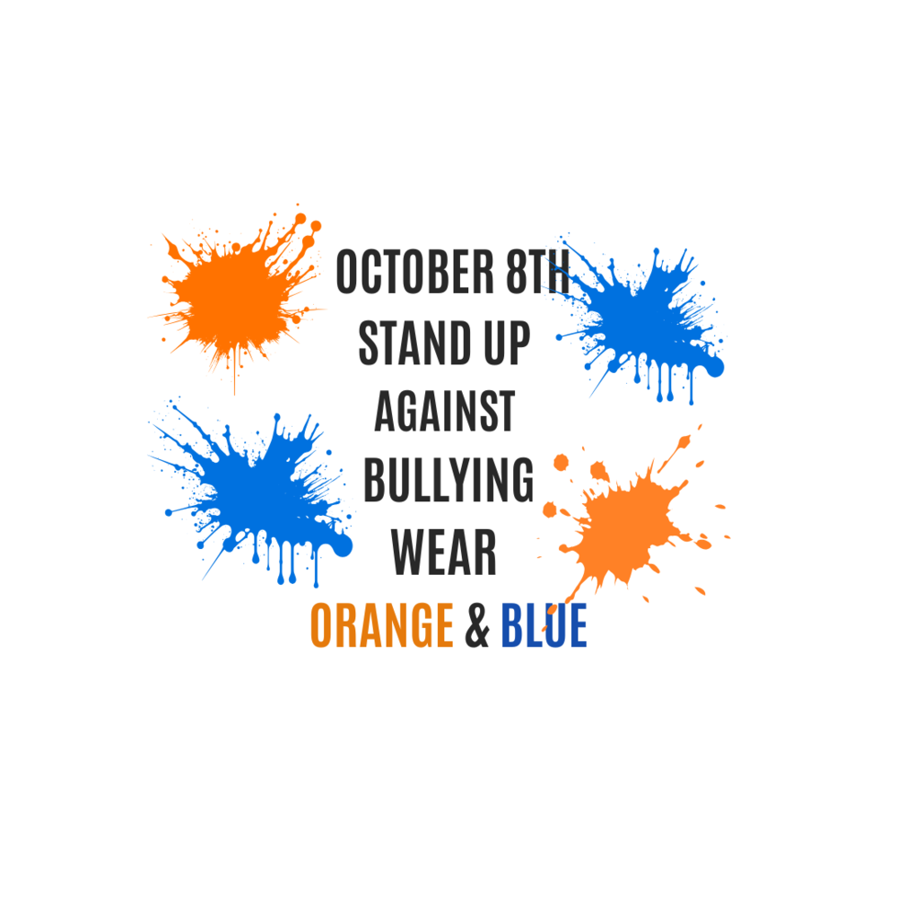 October 8th stand up against bullying wear orange & blue