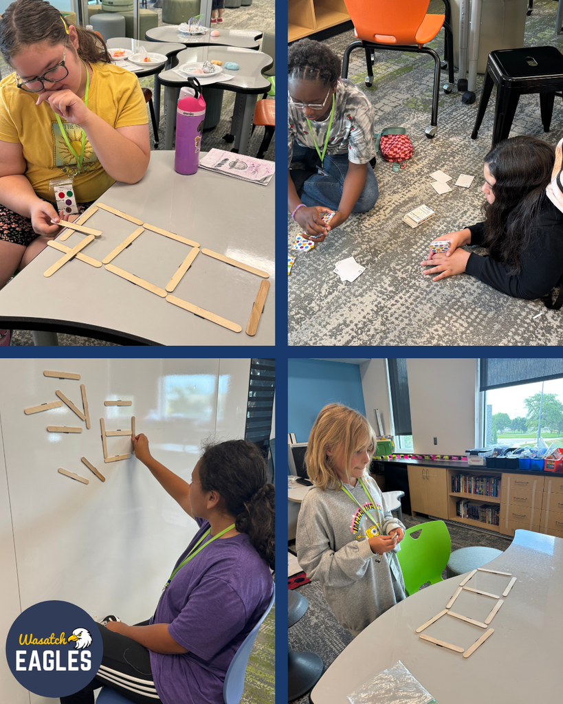 Students working on math tasks.
