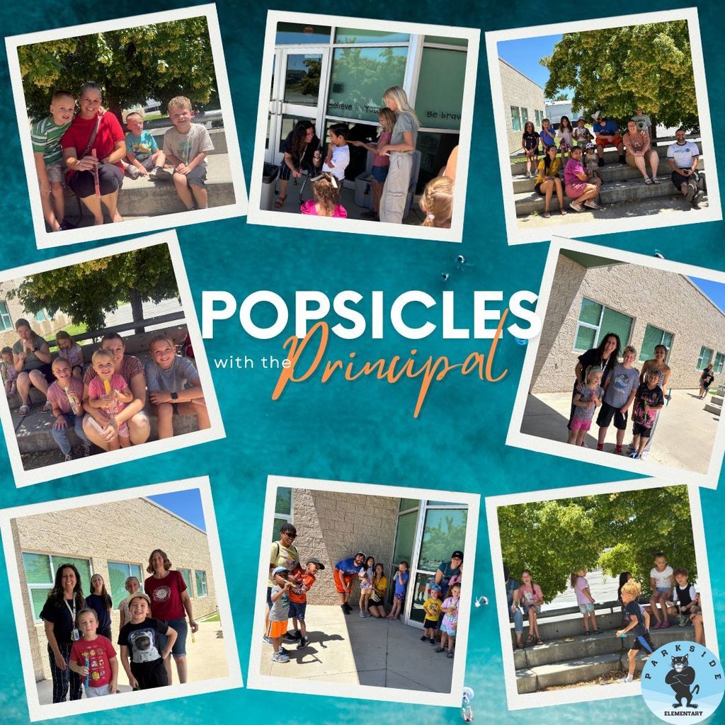 Families enjoying popsicles