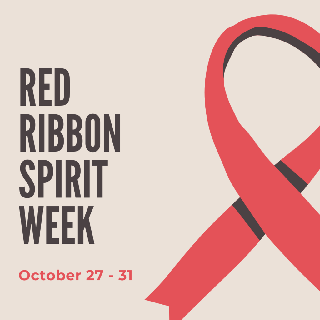 REd ribbon spirit week october 27-31