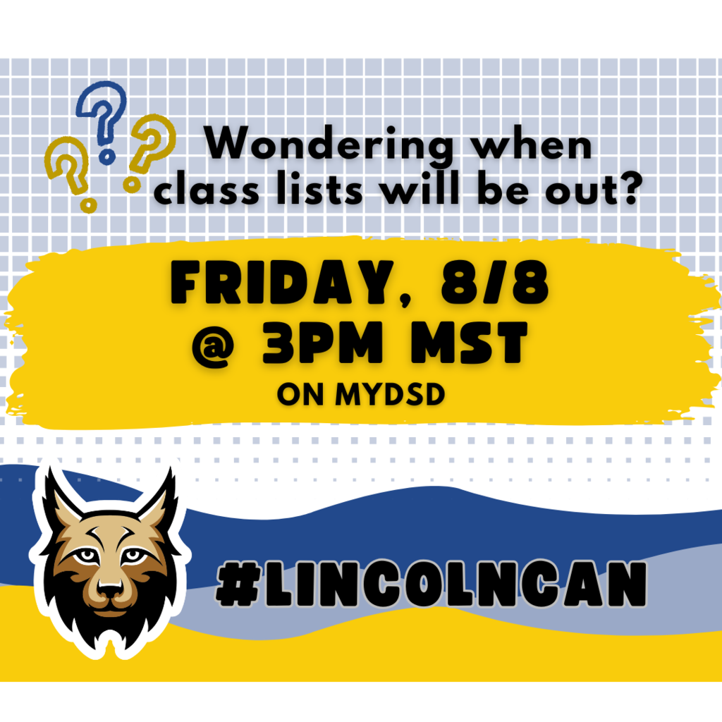 class lists available august 8th at 3:00pm #lincolncan picture of a lynx