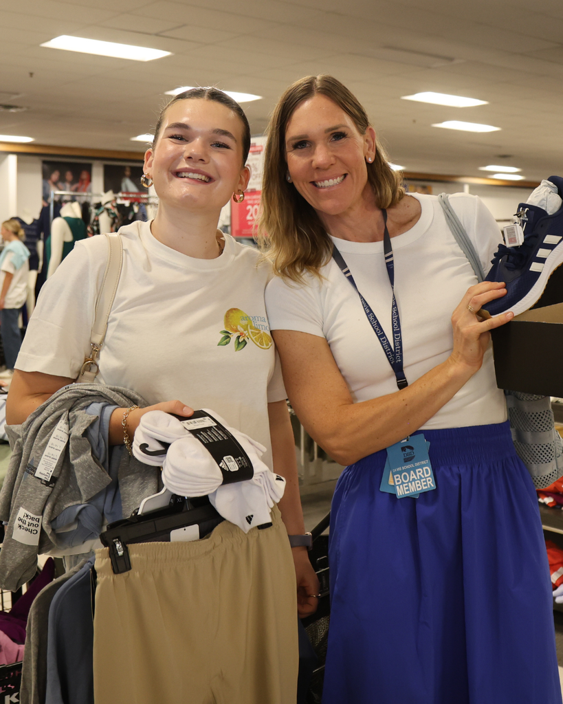 One of our Board Members and her daughter shopping during Davis Education Foundation's Annual Child Spree.