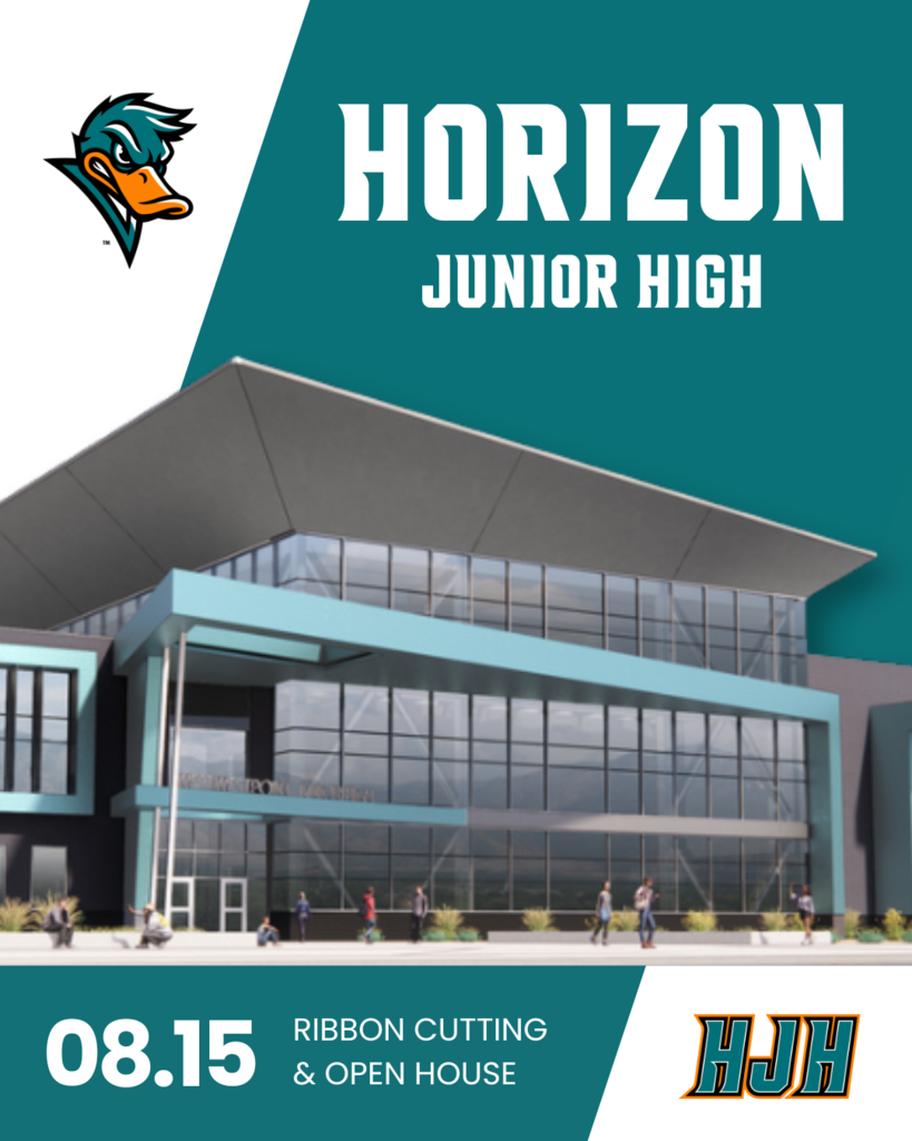 Horizon Jr. High Ribbon Cutting and Open House Flyer 