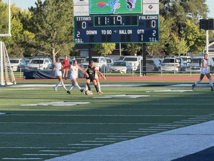 girls playing soccer