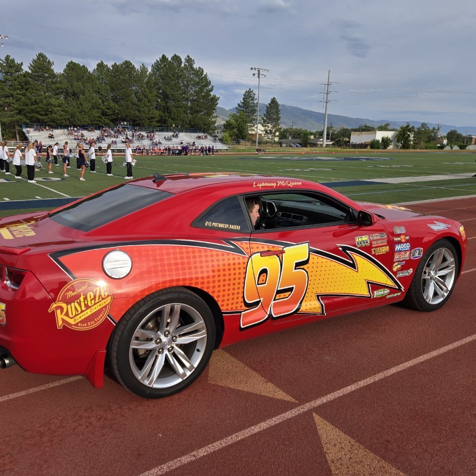 Lightning McQueen delivered the game ball for Disney night!