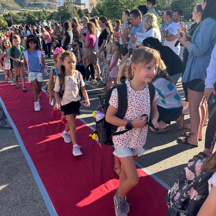 Red Carpet Welcome! 1st day of school