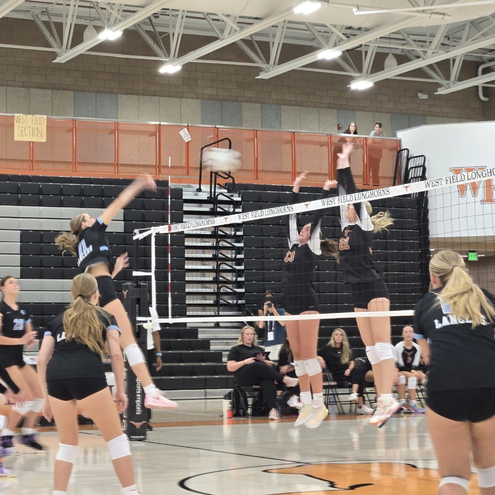 volleyball player spiking the ball