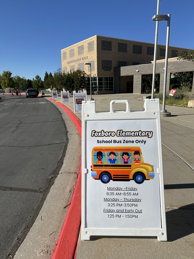 Bus Zone sign at in the front of the school