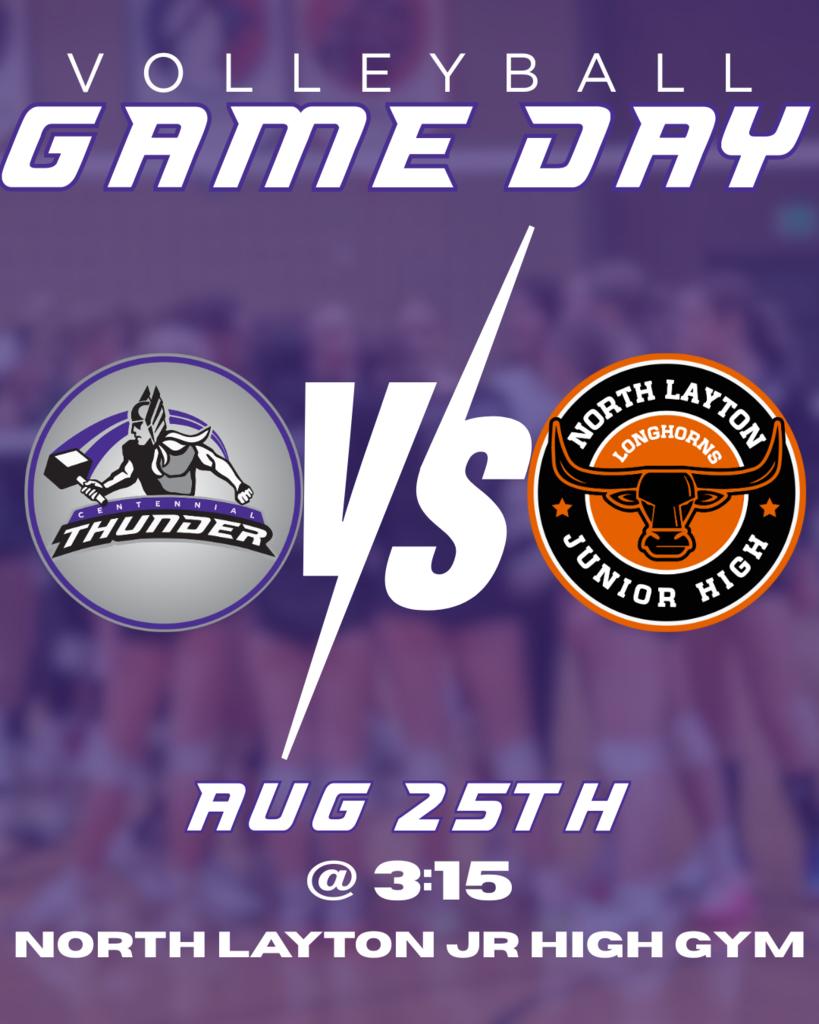 Next Girls Volleyball Game Reminder. Game is on August 25th at North Layton Jr High in their gym and begins at 3:!5pm