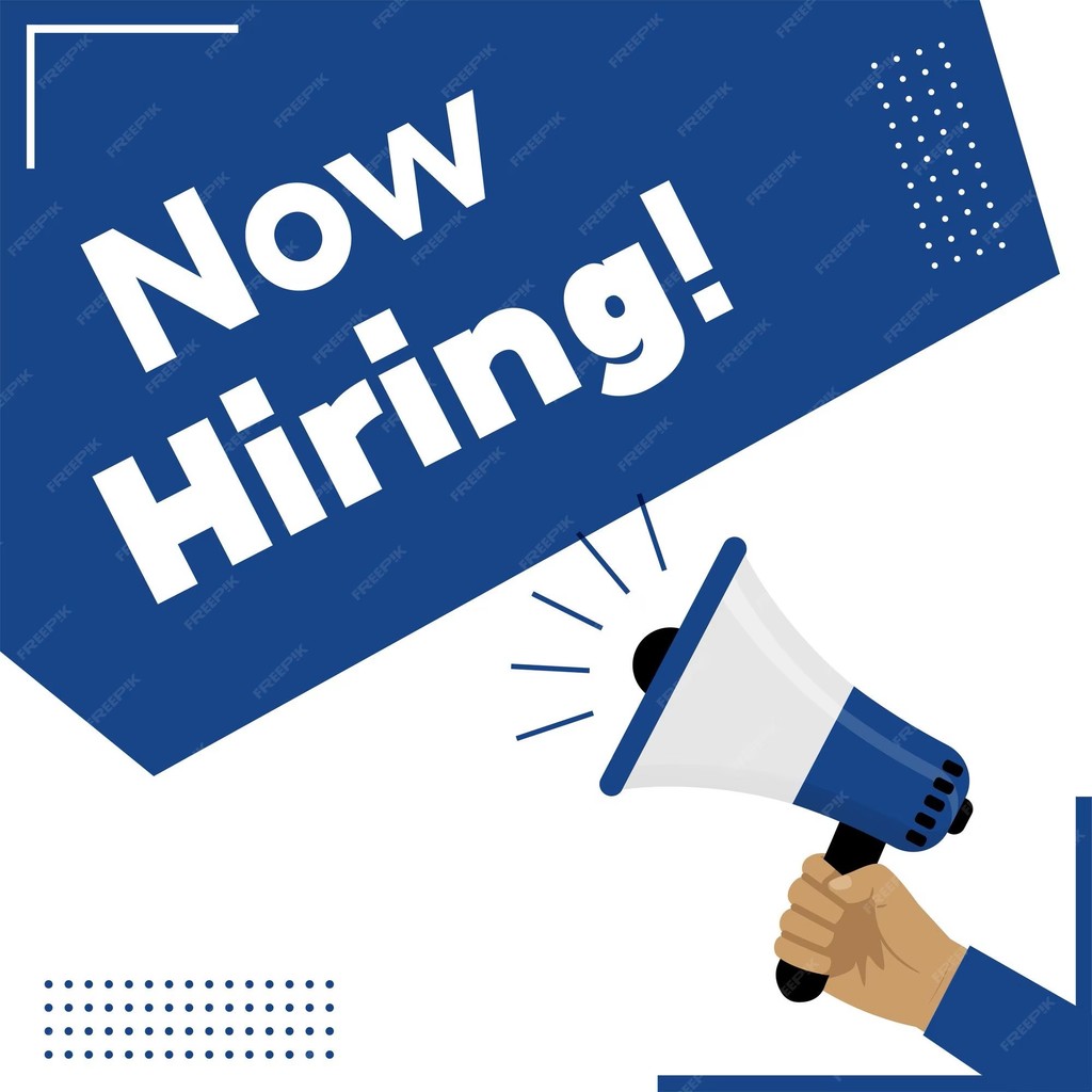 megaphone saying now hiring