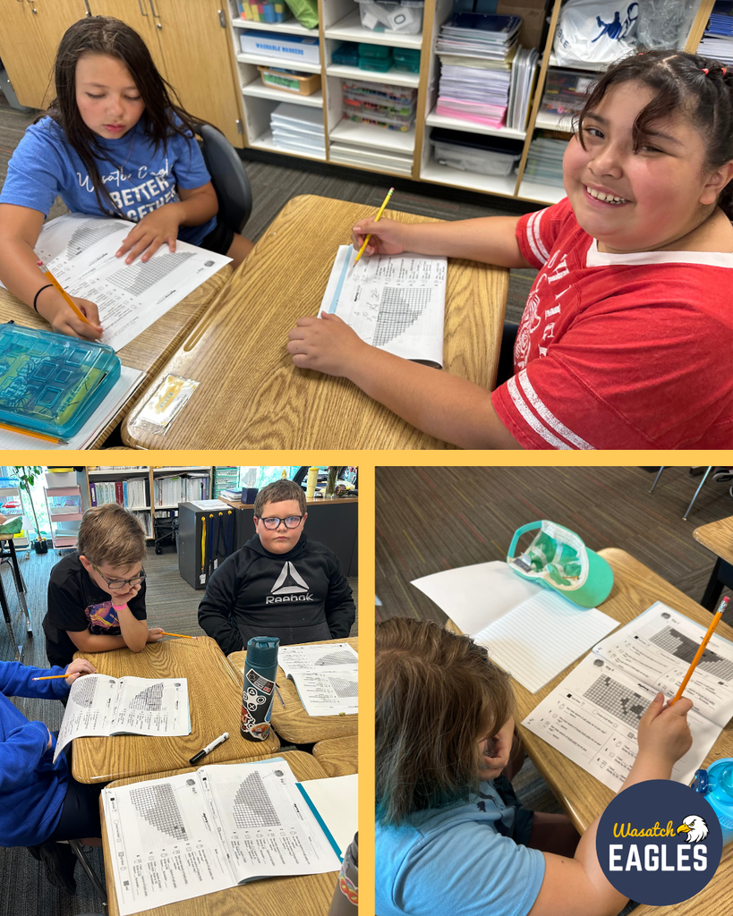 Fifth grade students estimating and graphing for a science project