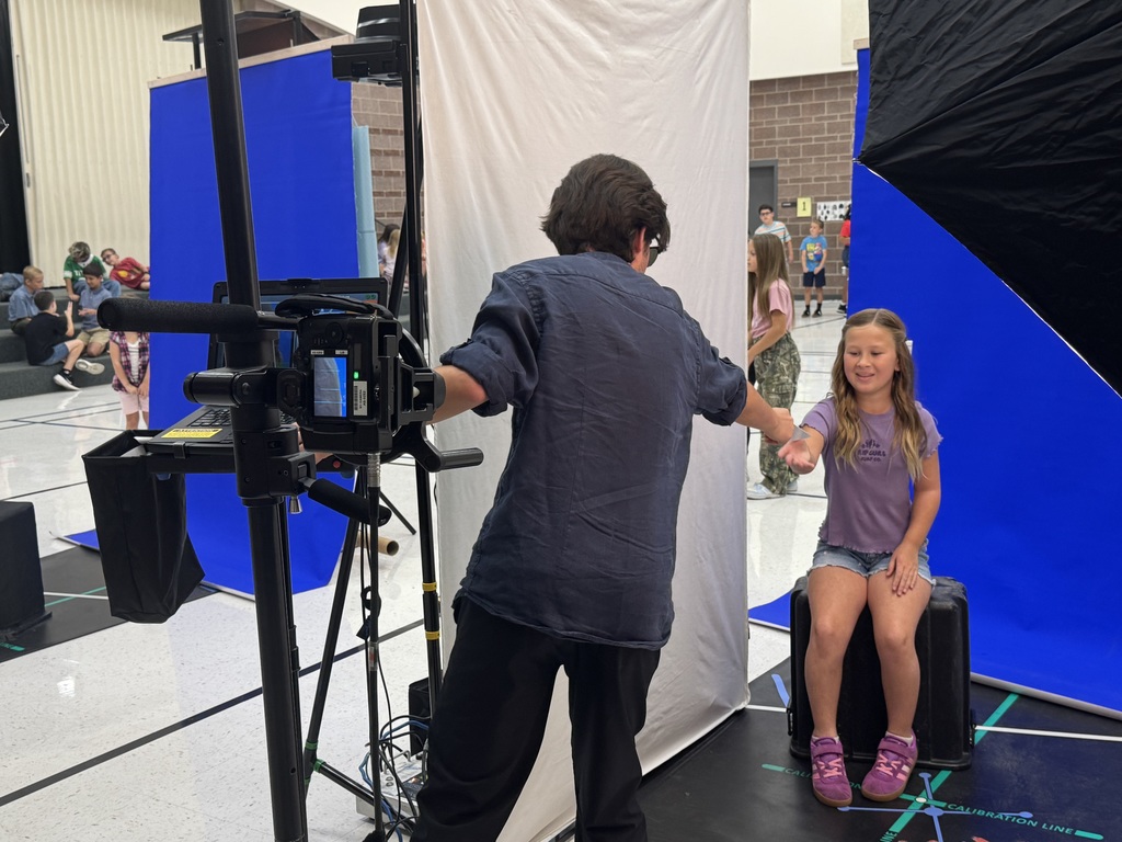 student having her picture taken
