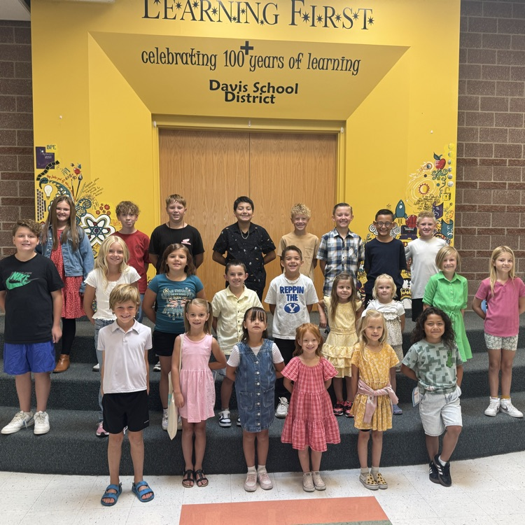 students of the month posing