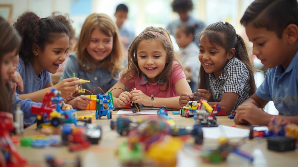third graders at robotics club