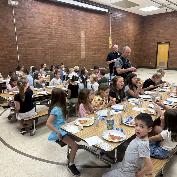 pizza with the principal 
