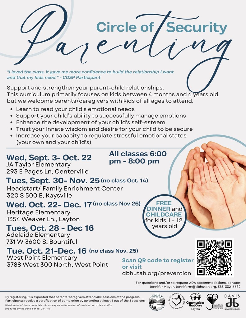 Circle of Security Parenting Classes, scan QR code
