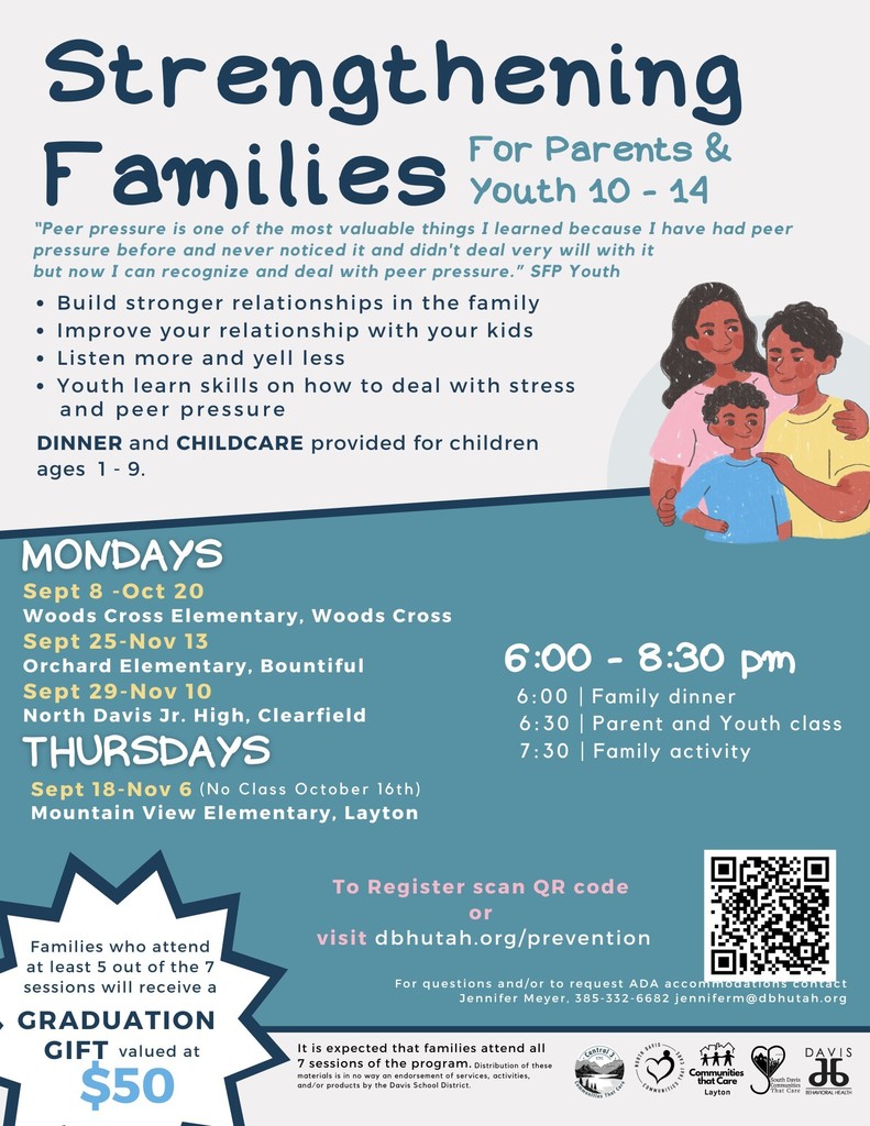 Strengthening Families class, scan QR code