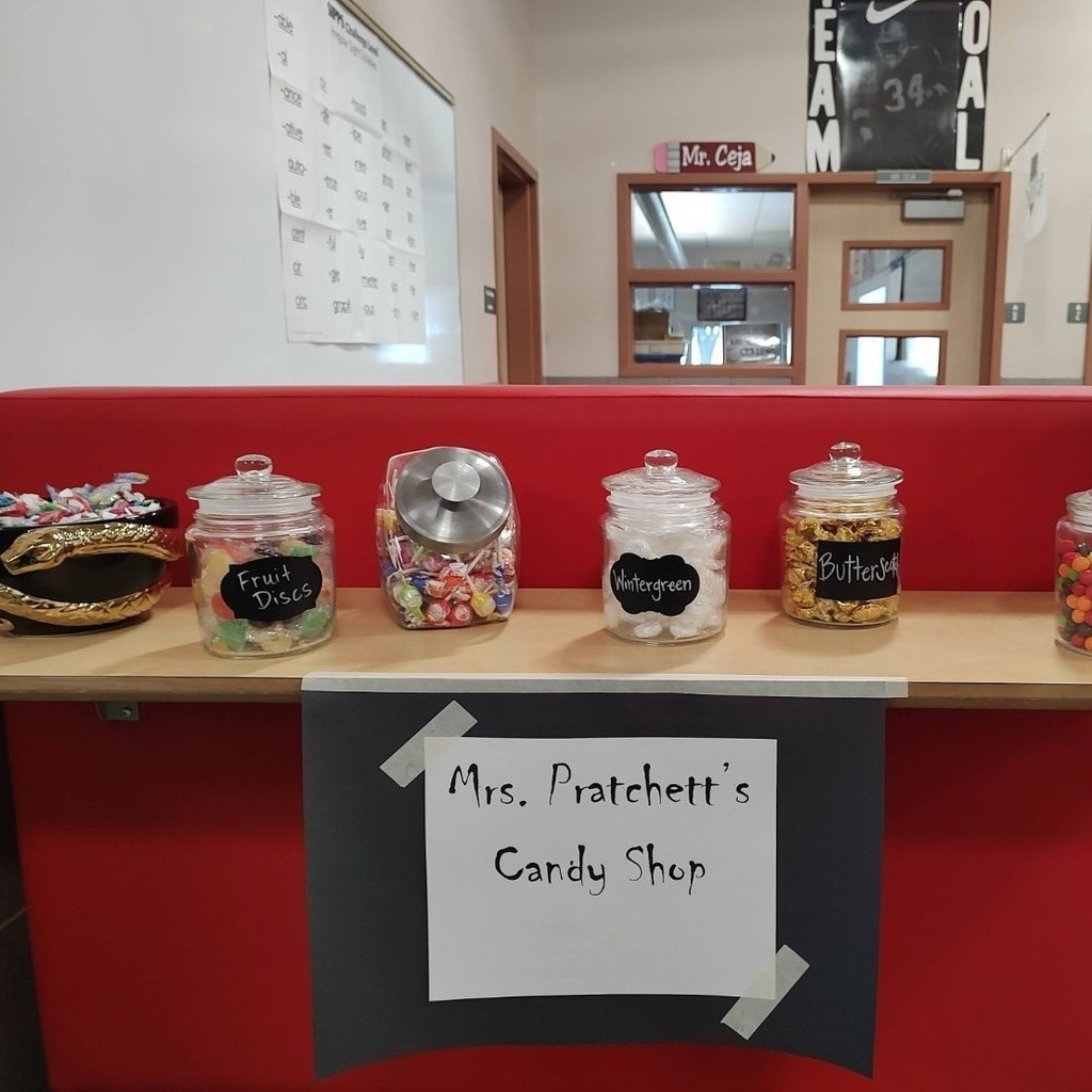 Mrs. Pratchett's candy shop.