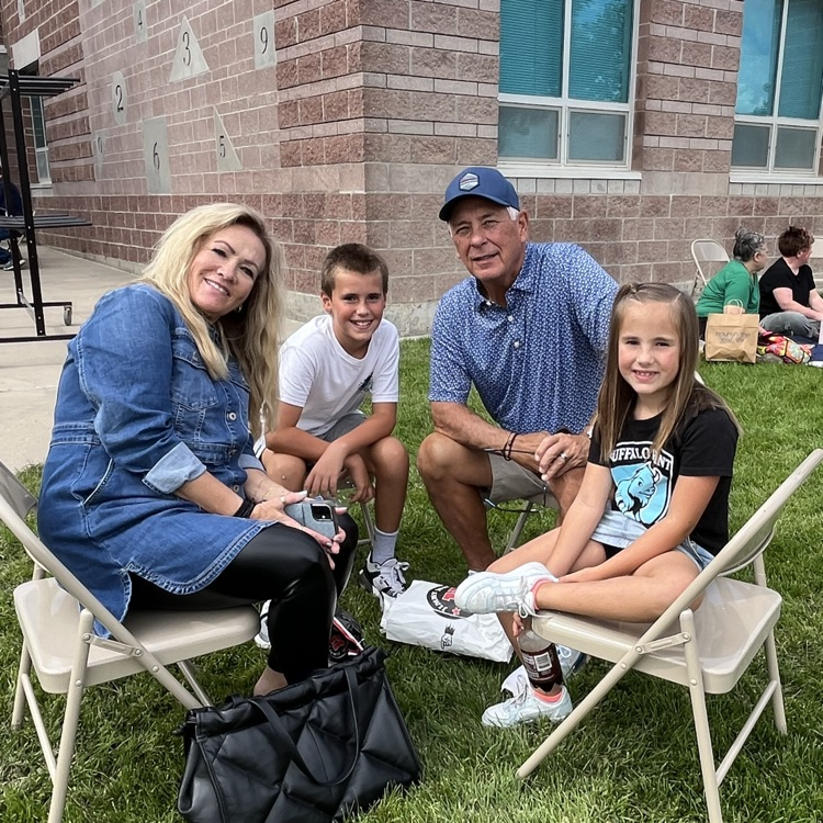 Family at grand picnic