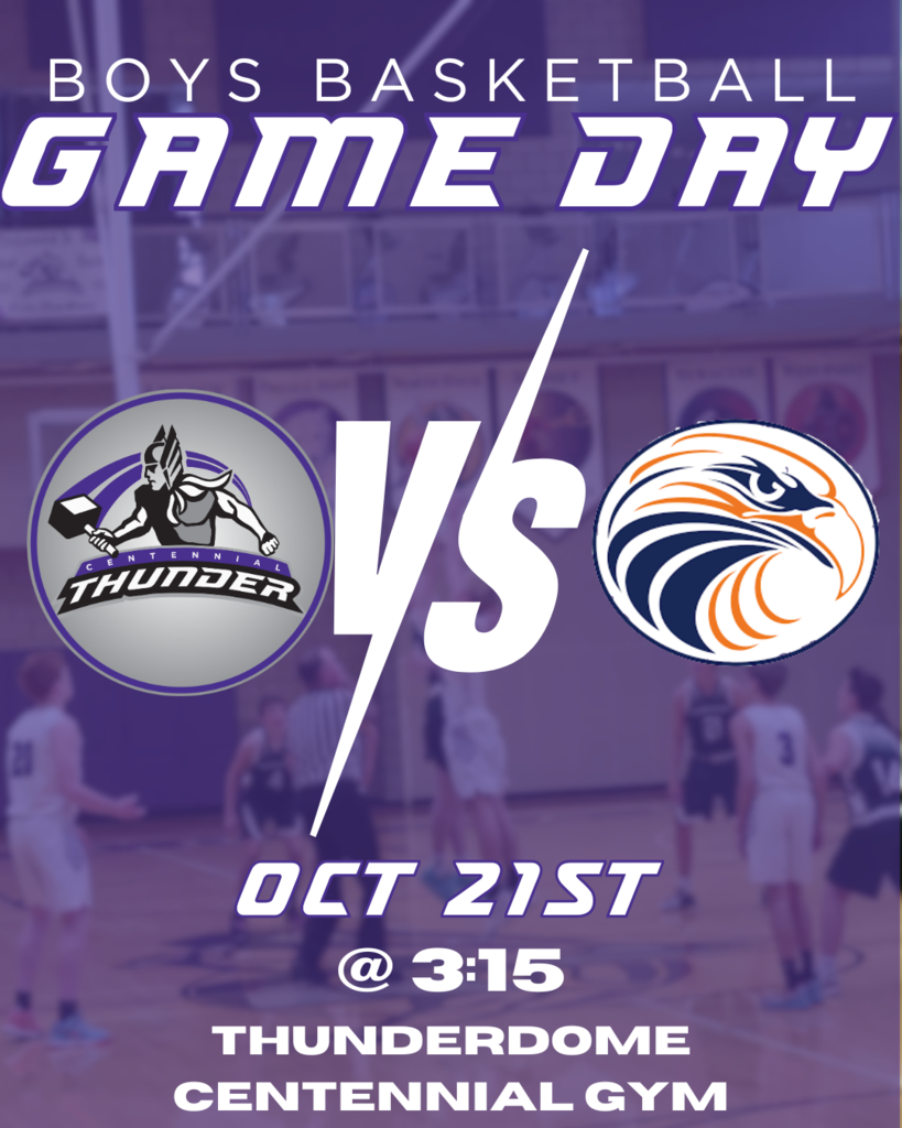 boys basketball game oct 21st 3:15 at centennial jr hgih