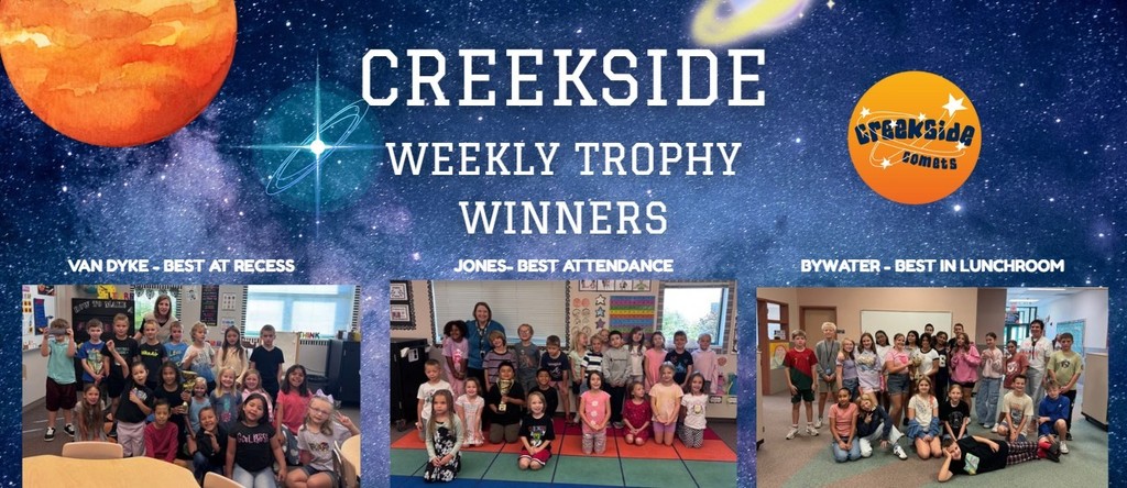 Creekside weekly trophy winners 