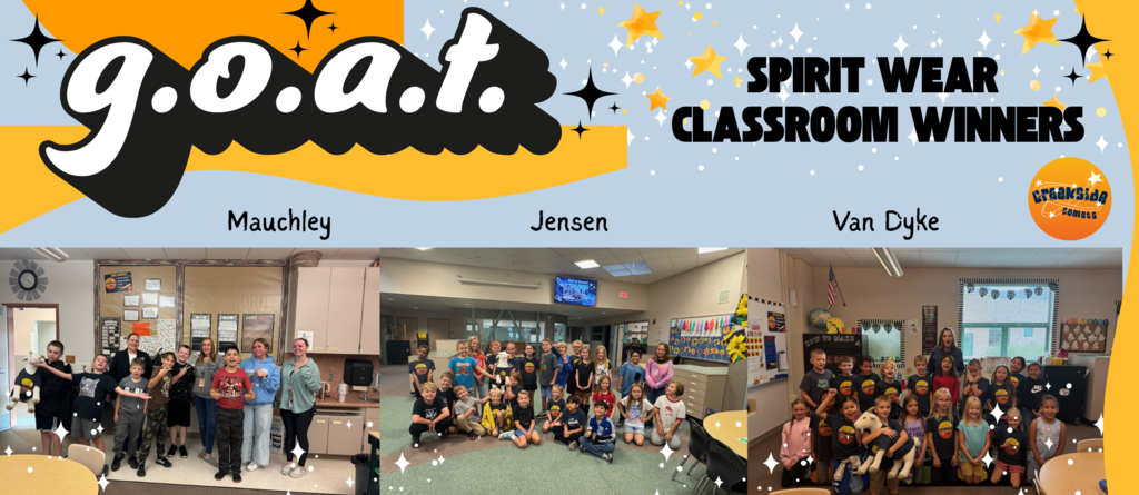 kids standing in classroom wearing spirit wear