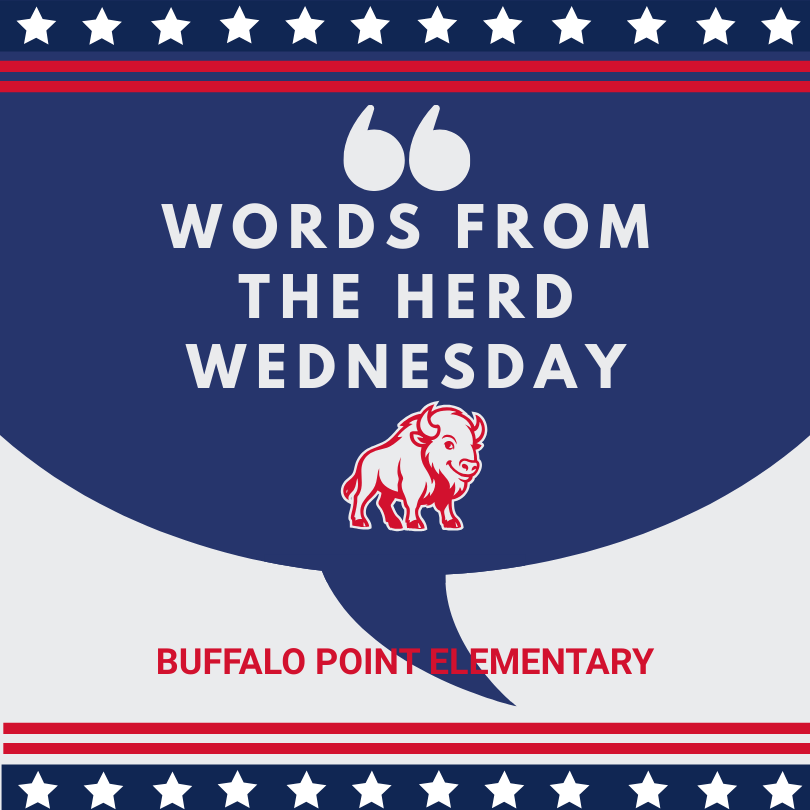 words from the herd wednesday buffalo point elemenaty with logo