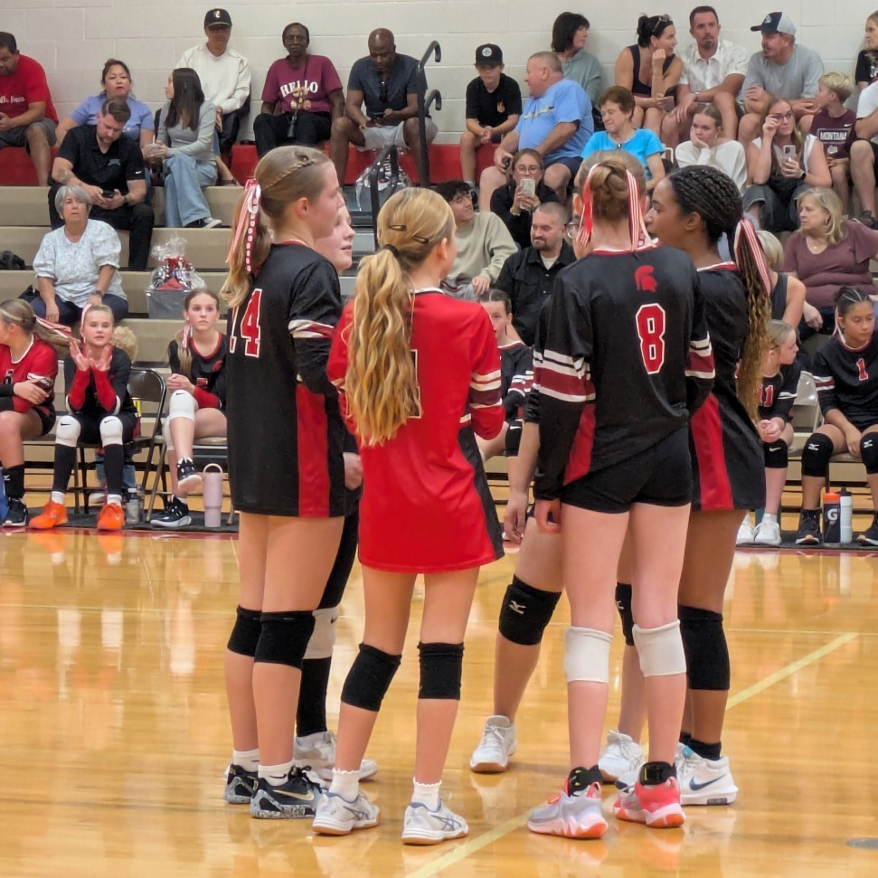 volleyball team taking