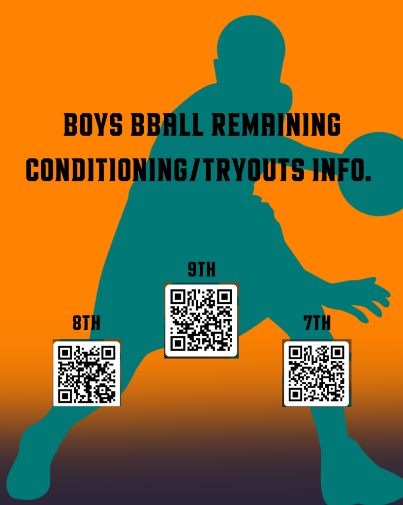 Boys Bball Remaining Condtioning/Tryouts Info.  9th 8th 7th