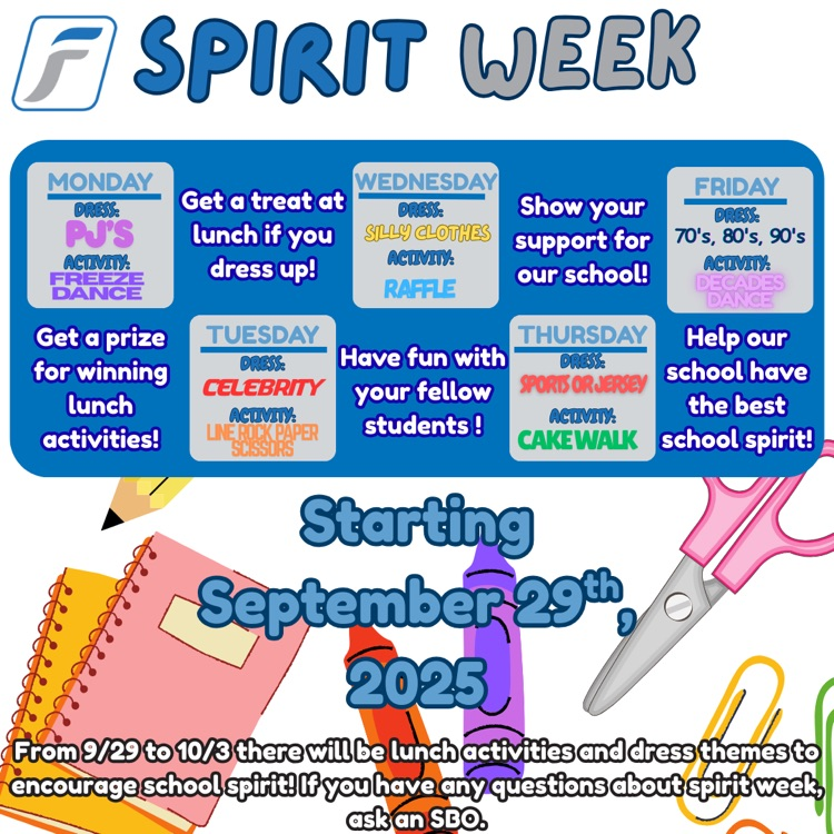 spirit week dress up days.