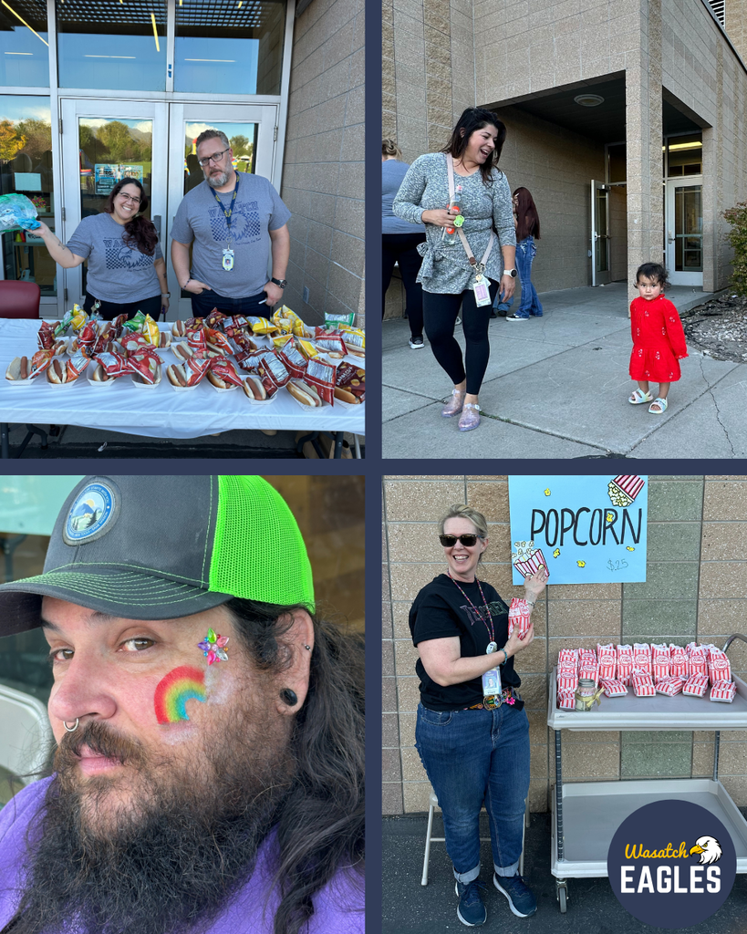 Wasatch faculty and families enjoying a back-to-school carnival