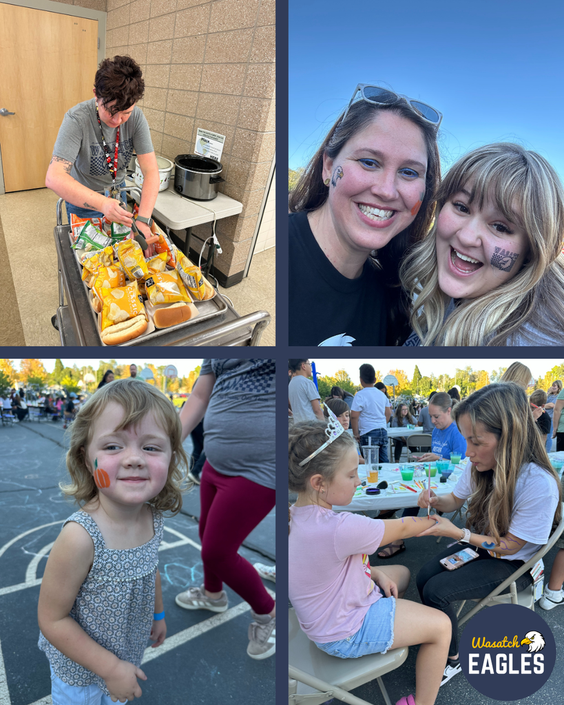 Wasatch faculty and families enjoying a back-to-school carnival