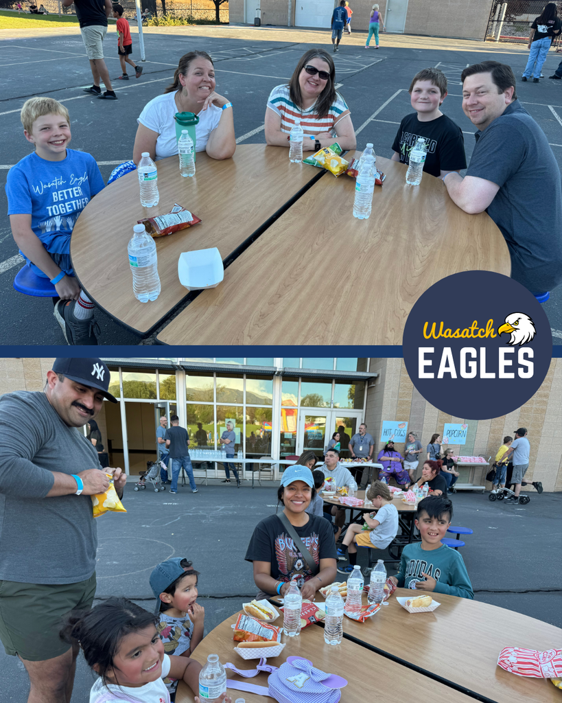 Wasatch faculty and families enjoying a back-to-school carnival