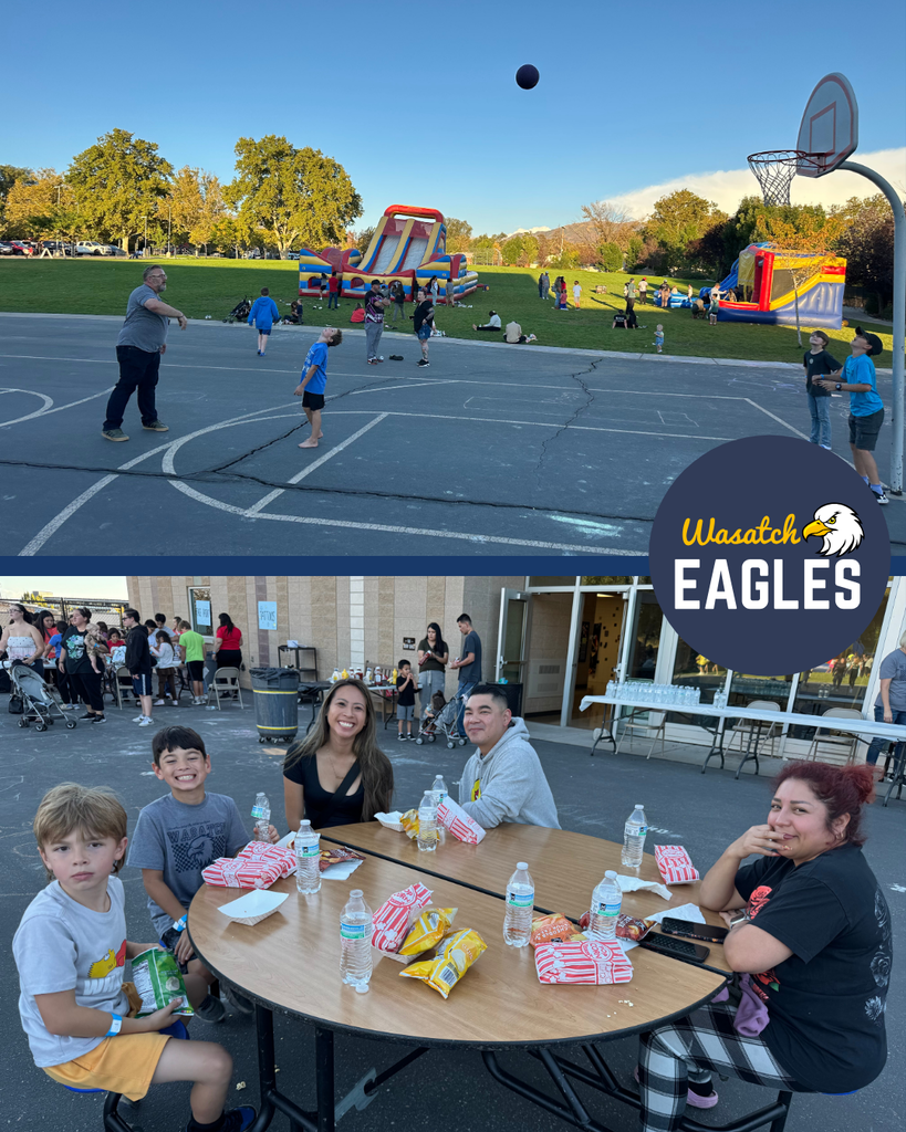 Wasatch faculty and families enjoying a back-to-school carnival