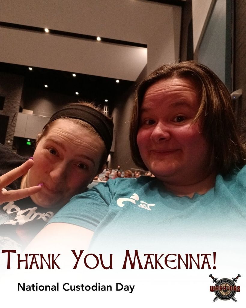 Thank you Makenna National Custodian Day