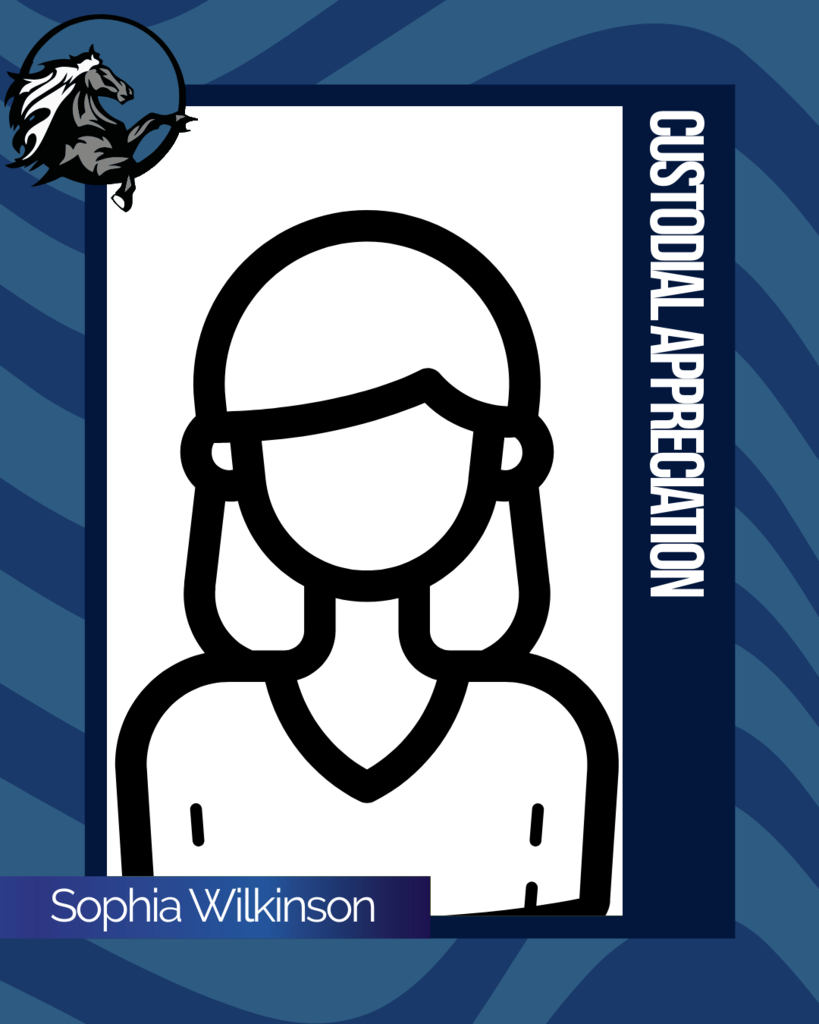 Framed picture of profile icon. Text, "Custodial Appreciation - Sophia Wilkinson" Taylor Elementary School logo.