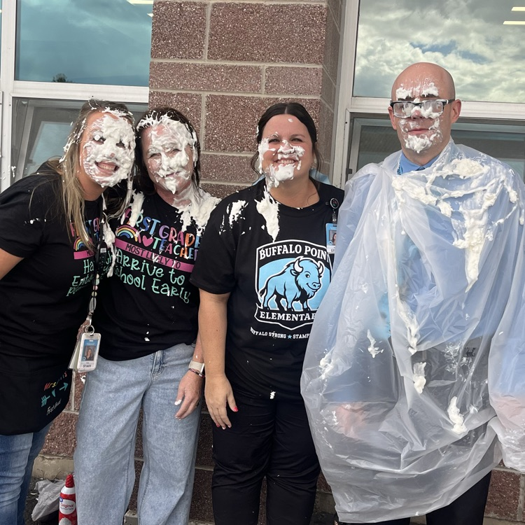 teachers who have pie on their face