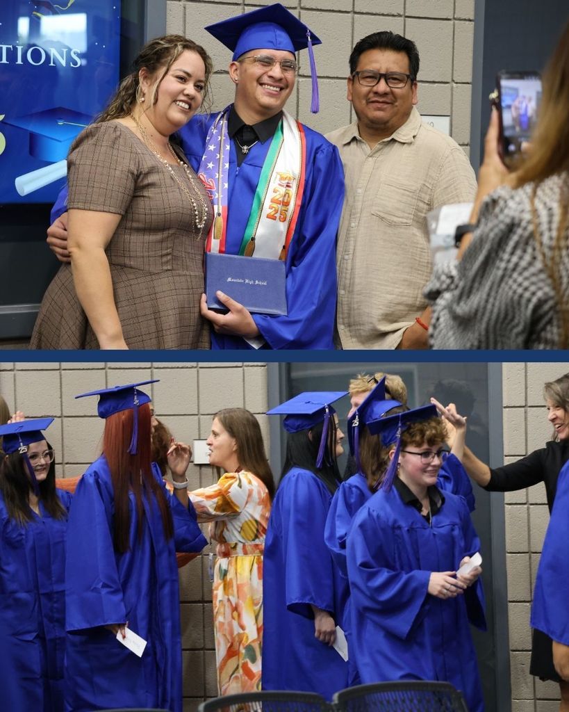 A collage of photos from the Fall Mountain High graduation.