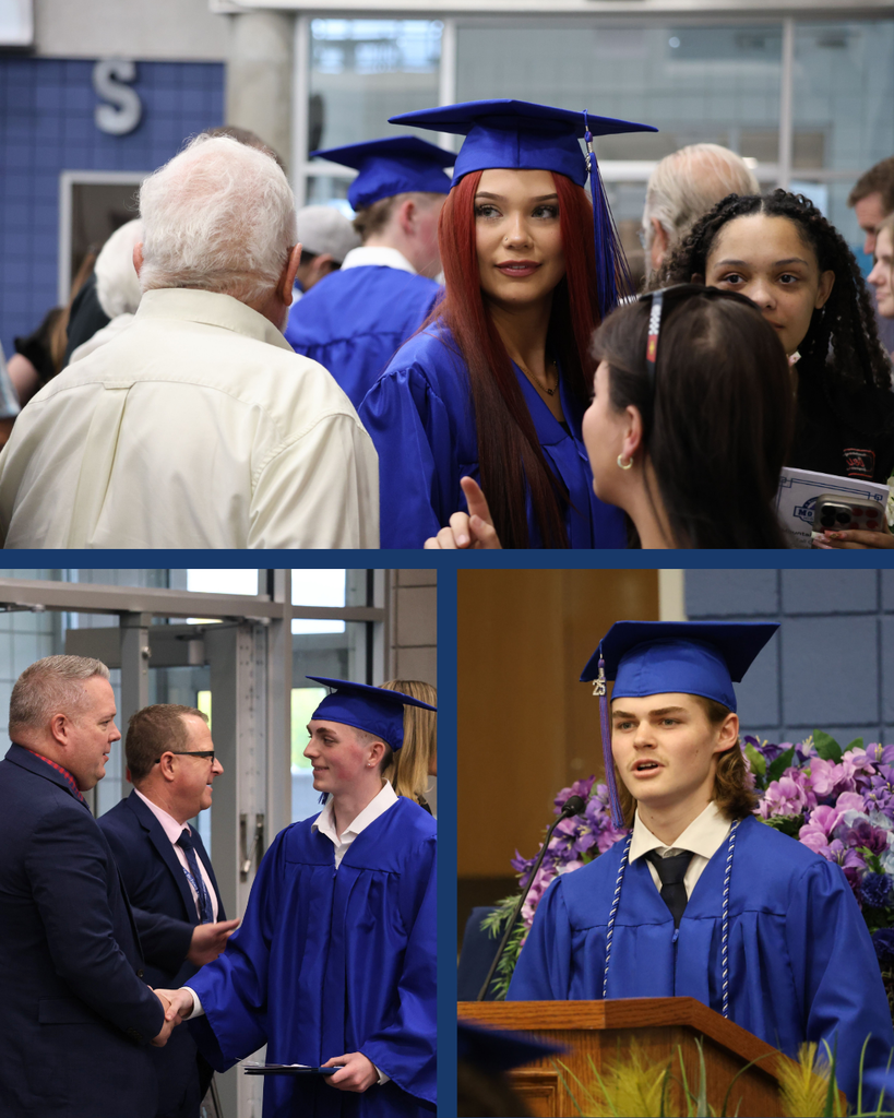 A collage of photos from the Fall Mountain High graduation.
