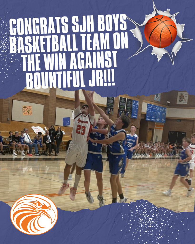 Congrats SJH Boys Basketball team on the win against Bountiful Jr!!!