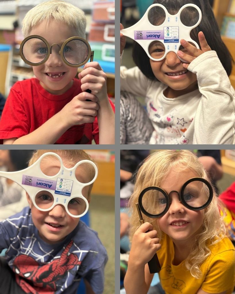 Collage of students experimenting with vision tools.