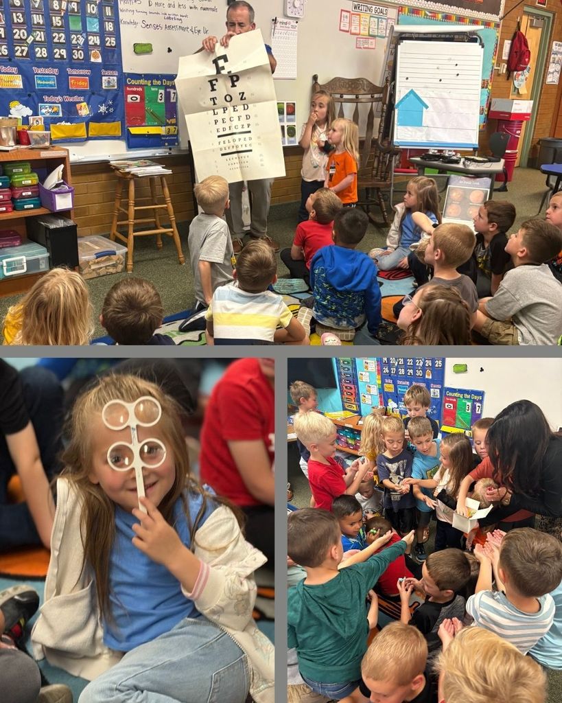 Collage of students with vision tools.