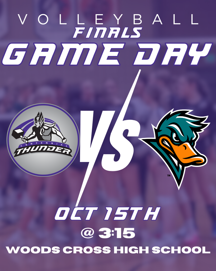 Volleyball Finals Game - Centennial vs Horizan JH @ 3:15pm  - Woods Cross High School.